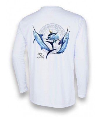 Ladies Jumping Sailfish Long Sleeve Purple Slub Raglan Tee – Guy